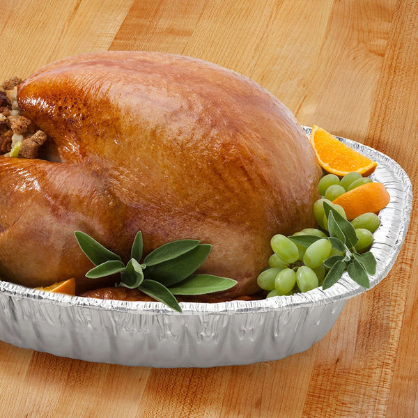 Super King Aluminum Foil Extra Deep Oval Roaster Pan - 3 packs - plus 3 My Outlet Mall Resealable Storage Pouches