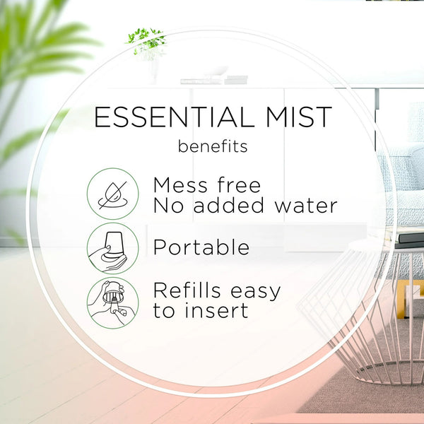 Essential Mist Refill, Air Freshener, Vanilla & Pink Papaya, 2 Count - 2 packs - plus 3 My Outlet Mall Resealable Storage Pouches