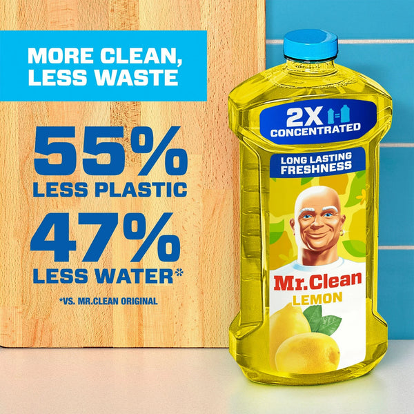 2X Concentrated Multi Surface Cleaner with Lemon Scent - 2 packs - 23 oz per pack - plus 3 My Outlet Mall Resealable Storage Pouches