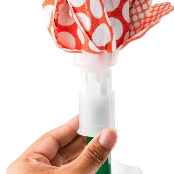 Wonder Mop Orange White Microfiber Snap-On Refill Head - 1 pack - plus 3 My Outlet Mall Resealable Storage Pouches