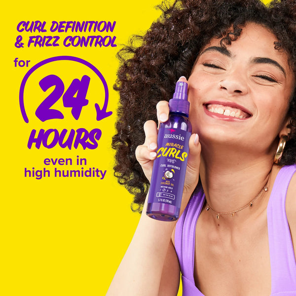 Miracle Curls Curl Refresher Spray Gel, Max Hold, for All Hair Types - 2 packs - 5.7Fl oz per pack - plus 3 My Outlet Mall Resealable Storage Pouches
