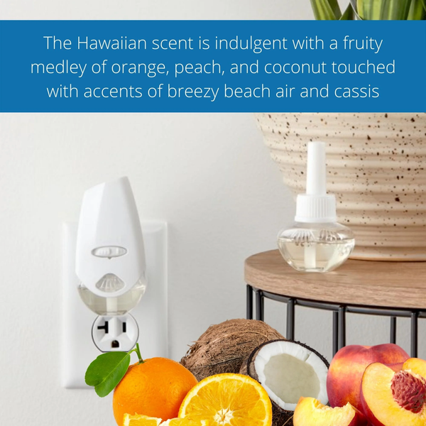 Scented Oil Refills, Hawaiian, 0.67 oz - 1 pack - 5 count per pack - plus 3 My Outlet Mall Resealable Storage Pouches