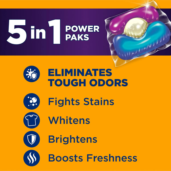 Plus OxiClean Odor Blasters 5-in-1 Laundry Detergent Power Paks, Fresh Burst- 1 pack - 42 count per pack - plus 3 My Outlet Mall Resealable Storage Pouches
