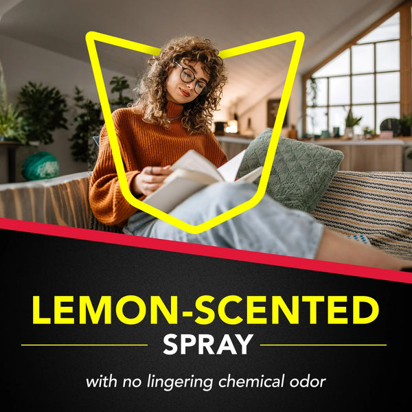 Defend Ant & Roach Killer, Indoor Insecticide, Residual Killing Power, Lemon Scent - 2 packs - 20 oz per pack - plus 3 My Outlet Mall Resealable Storage Pouches