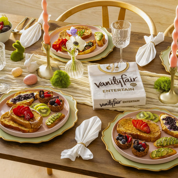 Entertain Paper Napkins - 1 pack - 40 Count per pack - plus 3 My Outlet Mall Resealable Storage Pouches