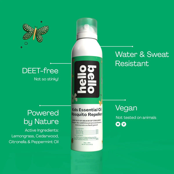 Kid's Essential Oil Mosquito Repellent, Made with Natural Plant-Based Oils - 2 packs - 5 oz per pack - plus 3 My Outlet Mall Resealable Storage Pouches