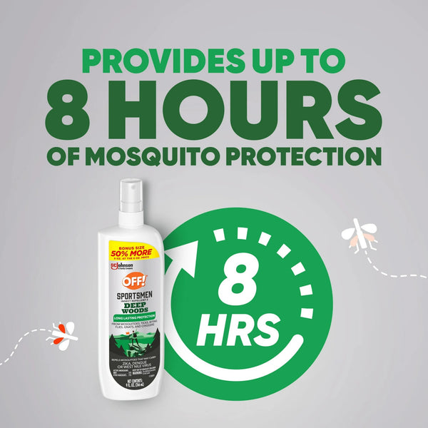 Deep Woods Sportsmen 25% Deet Insect Repellent II, Mosquito Bug Spray, Bonus Size - 1 pack - 9 oz per pack - plus 3 My Outlet Mall Resealable Storage Pouches