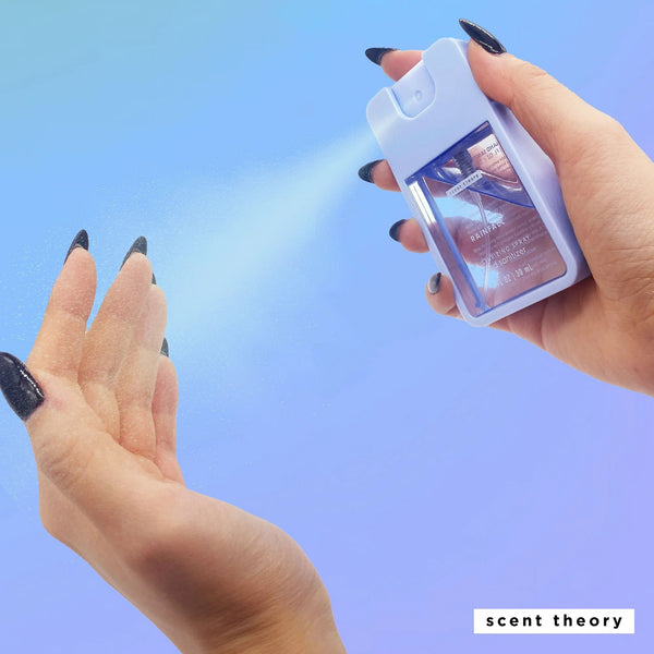 Hand Sanitizer Spray, Rainfall - 2 packs - 1fl oz per pack - plus 3 My Outlet Mall Resealable Storage Pouches