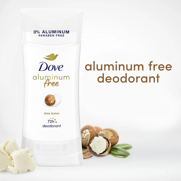 Aluminum Free Deodorant for Women Shea Butter - 1 pack - 2.6 oz per pack - plus 3 My Outlet Mall Resealable Storage Pouches