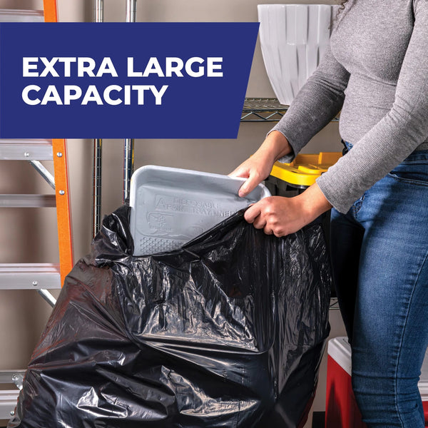 Heavy Duty Contractor Large Trash Bags 45 gallon - 1 pack - 20 Count - plus 3 My Outlet Mall Resealable Storage Pouches