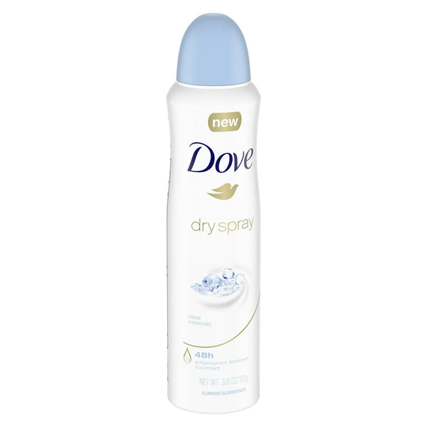 Dry Spray Antiperspirant Deodorant For Women Clear Minerals - 3 packs - 3.8 oz per pack - plus 3 My Outlet Mall Resealable Storage Pouches
