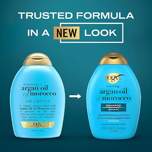 Extra Strength Argan Oil of Morocco Hydrating Shampoo - 2 packs - 13Fl oz per pack - plus 3 My Outlet Mall Resealable Storage Pouches