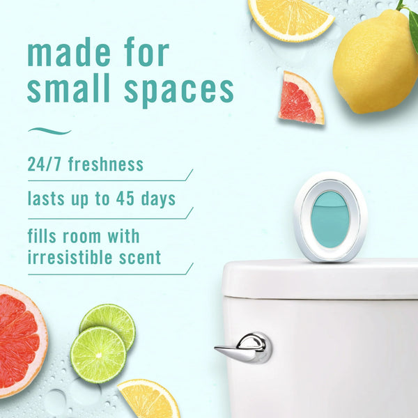 Bathroom Air Freshener, Small Spaces Odor Fighter, Citrus Breeze, 2 Count - 1 pack - plus 3 My Outlet Mall Resealable Storage Pouches