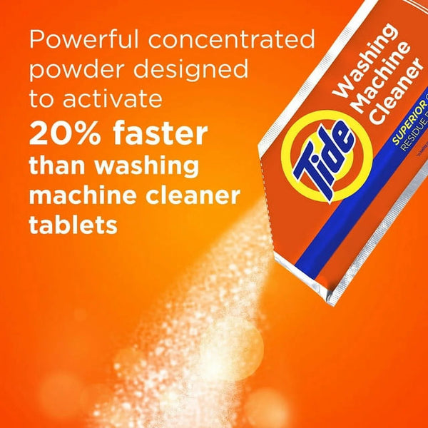 Washing Machine Cleaner with Oxi Powder, Odor Eliminator and Washer Residue Remover- 2 packs - 4 count per pack - plus 3 My Outlet Mall Resealable Storage Pouches