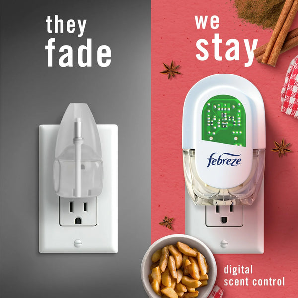 Plug In Air Freshener, Odor-Fighting Oil Refill, Baked Cinnamon Apples, 2 Refill - 1 pack - plus 3 My Outlet Mall Resealable Storage Pouches