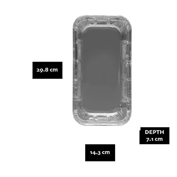 Aluminum Foil 1/3 Steam Table Pan 12.63" x 6.5" - 1 pack - 6 Count per pack - plus 3 My Outlet Mall Resealable Storage Pouches