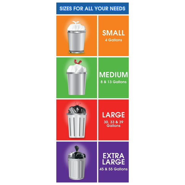 55-Gallon Extra Large Outdoor Twist Tie Trash Bags - 1 pack - 20 count per pack - plus 3 My Outlet Mall Resealable Storage Pouches