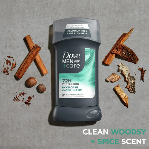 Men+Care Deodorant for Men Moon Oasis Aluminum-Free - 1 pack - 3 oz per pack - plus 3 My Outlet Mall Resealable Storage Pouches