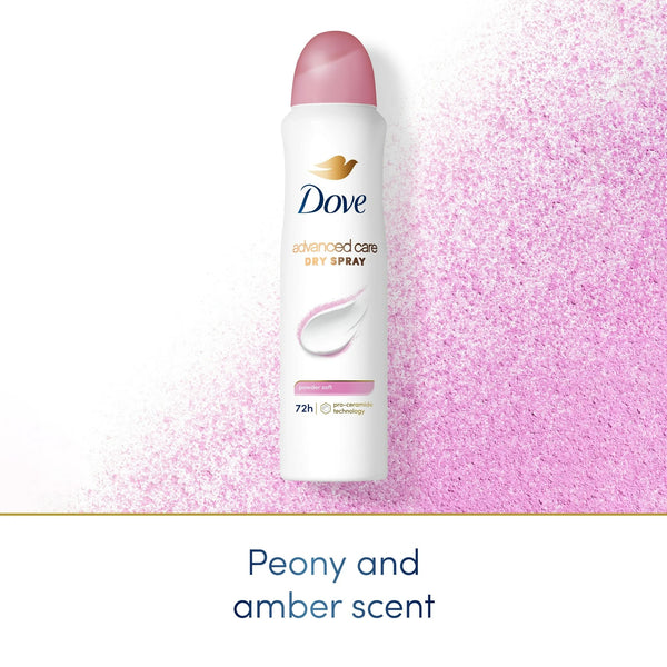 Advanced Care Long Lasting Women's Antiperspirant Deodorant Spray, Powder Soft - 2 packs - 3.8 oz per pack - plus 3 My Outlet Mall Resealable Storage Pouches