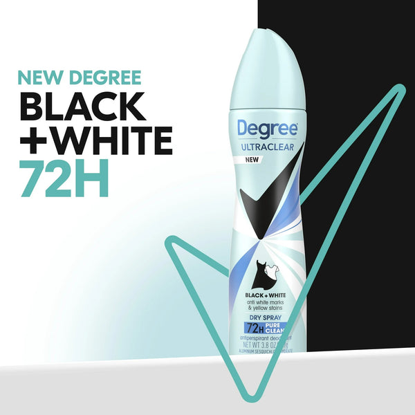Ultra Clear Long Lasting Antiperspirant Deodorant Dry Spray, Pure Clean - 1 pack - 3.8 oz per pack - plus 3 My Outlet Mall Resealable Storage Pouches