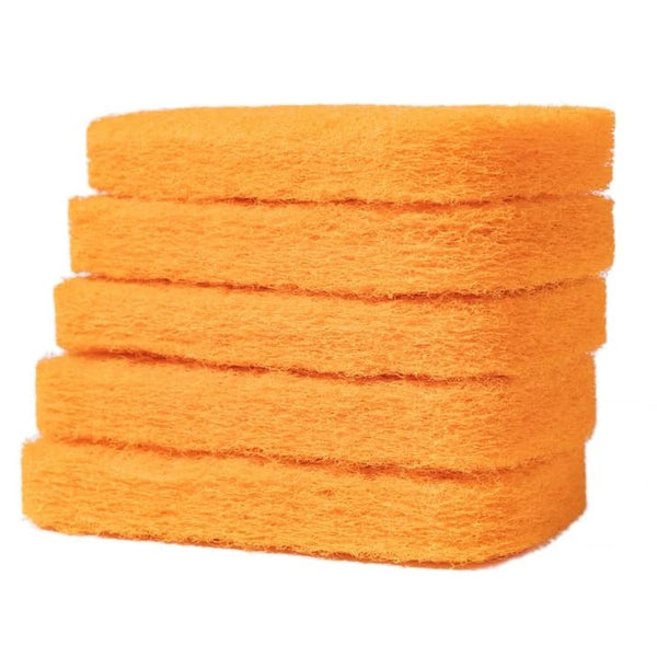 Heavy-Duty Griddle Scouring Pads in Orange - 1 pack - 5 count per pack - plus 3 My Outlet Mall Resealable Storage Pouches