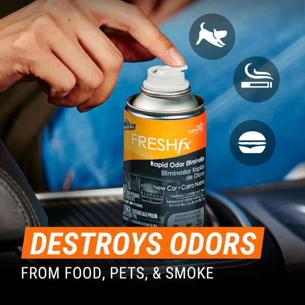 Fresh Fx Rapid Odor Eliminator New Car Scent - 1 pack - 1.5 oz per pack - plus 3 My Outlet Mall Resealable Storage Pouches