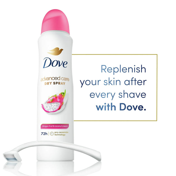 Advanced Care Antiperspirant Deodorant Dry Spray for Women Dragon Fruit & Coconut Cream - 1 pack - 3.8 oz per pack - plus 3 My Outlet Mall Resealable Storage Pouches