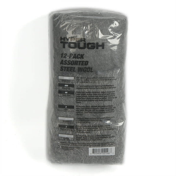 Multi Grade Assorted Steel Wool Pads - 1 pack - 12 count per pack - plus 3 My Outlet Mall Resealable Storage Pouches