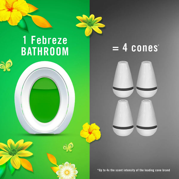 Bathroom Air Freshener, Small Spaces Odor-Fighting, Gain Original, 3 Count - 2 packs - plus 3 My Outlet Mall Resealable Storage Pouches