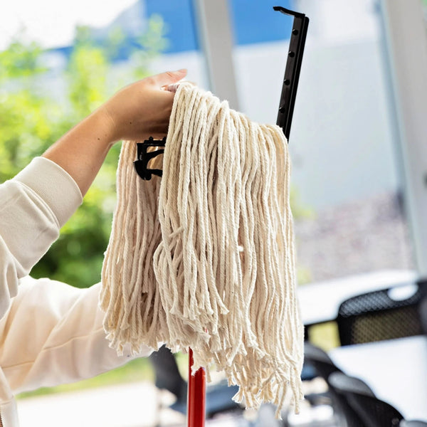 Heavy Duty All-Purpose Cut End Cotton and Polyester Blend Wet Mop Refill Clip-on Attached - 2 packs - plus 3 My Outlet Mall Resealable Storage Pouches