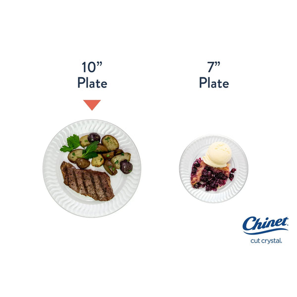 Crystal Premium Plastic Dinner Plates, 10", Clear - 2 packs - 20 Count per pack - plus 3 My Outlet Mall Resealable Storage Pouches