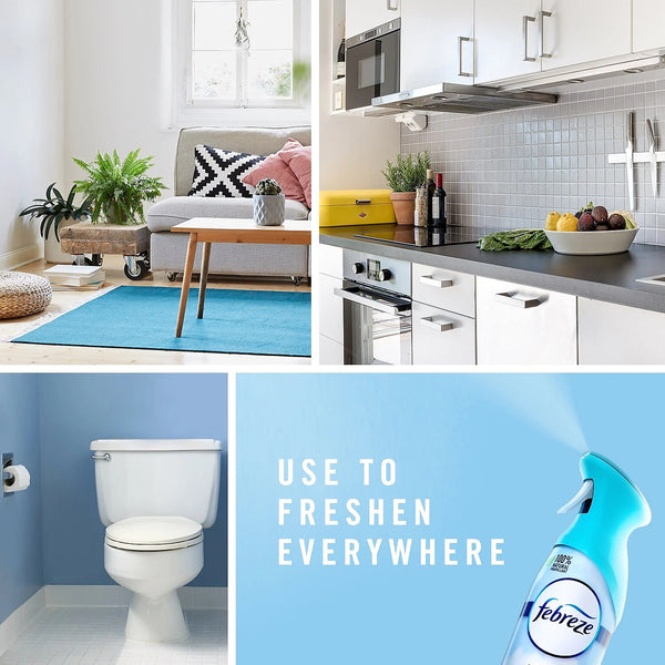 Air Freshener Spray, Odor-Fighting Room Spray, Heavy Duty Crisp Clean- 1 pack - 2 count per pack - plus 3 My Outlet Mall Resealable Storage Pouches