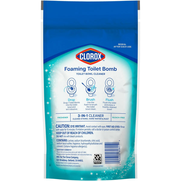 Foaming Toilet Bomb Toilet Bowl Cleaner, Bleach Free, Fresh Scent - 2 packs -  5 count per pack - plus 3 My Outlet Mall Resealable Storage Pouches