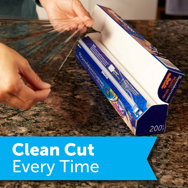 Kitchens Quick Cut Plastic Wrap, 200 Square Feet - 2 packs - plus 3 My Outlet Mall Resealable Storage Pouches