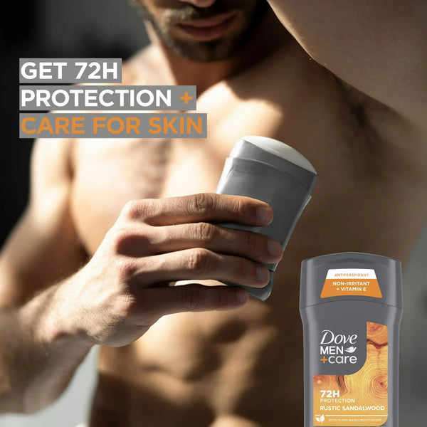 Men+Care Antiperspirant Deodorant Stick for Men Rustic Sandalwood - 1 pack - 2.7 oz per pack - plus 3 My Outlet Mall Resealable Storage Pouches