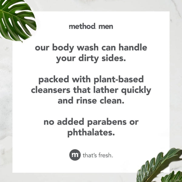 Men Body Wash, Glacier + Granite - 2 packs - 18 oz per pack - plus 3 My Outlet Mall Resealable Storage Pouches