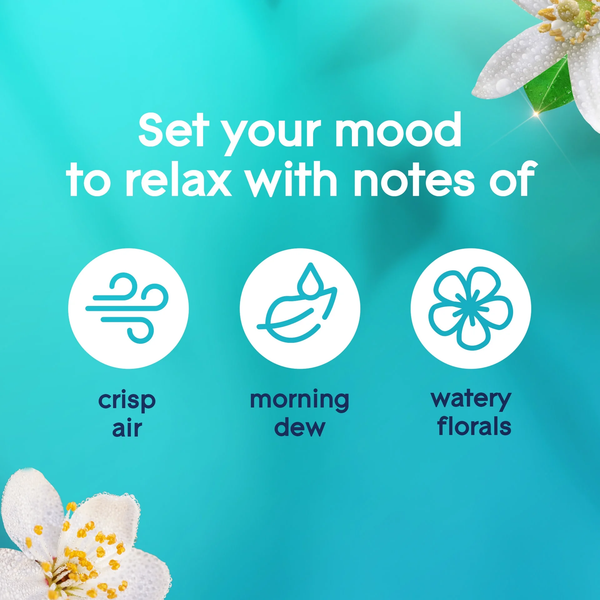 Automatic Spray Air Freshener Refill, Dewdrop Petals - 1 pack - 6.2 oz per pack - plus 3 My Outlet Mall Resealable Storage Pouches