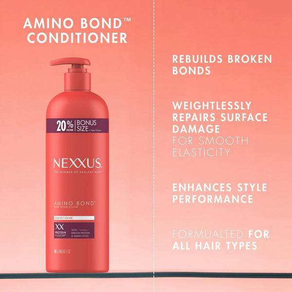 Amino Bond Moisturizing Conditioner Keratin Protein & Amino Acids All Hair Type - 2 packs - 16.5 oz per pack - plus 3 My Outlet Mall Resealable Storage Pouches