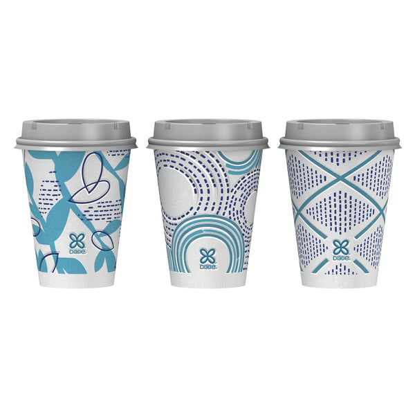 To Go Disposable Paper Cups, 12 oz, Multi-Color - 2 packs - 20 Count per pack - plus 3 My Outlet Mall Resealable Storage Pouches