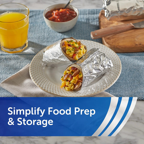 Pre-Cut Pop-Up Aluminum Foil Sheets, 14 x 10.25 inches, 50 Sheets - 1 pack - plus 3 My Outlet Mall Resealable Storage Pouches