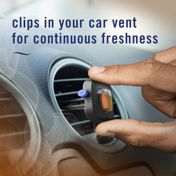 Auto Car Air Freshener, Odor-Fighting Car Vent Clip, Smoke Odor Fighter, 2 Count - 1 pack - plus 3 My Outlet Mall Resealable Storage Pouches