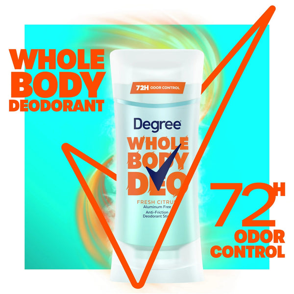 Women Whole Body Deodorant Stick for Women Fresh Citrus Scent Aluminum Free - 1 pack - 2.6 oz per pack - plus 3 My Outlet Mall Resealable Storage Pouches
