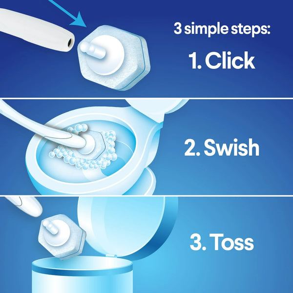 ToiletWand Disposable Toilet Bowl Brush Cleaner System - 1 pack - plus 3 My Outlet Mall Resealable Storage Pouches