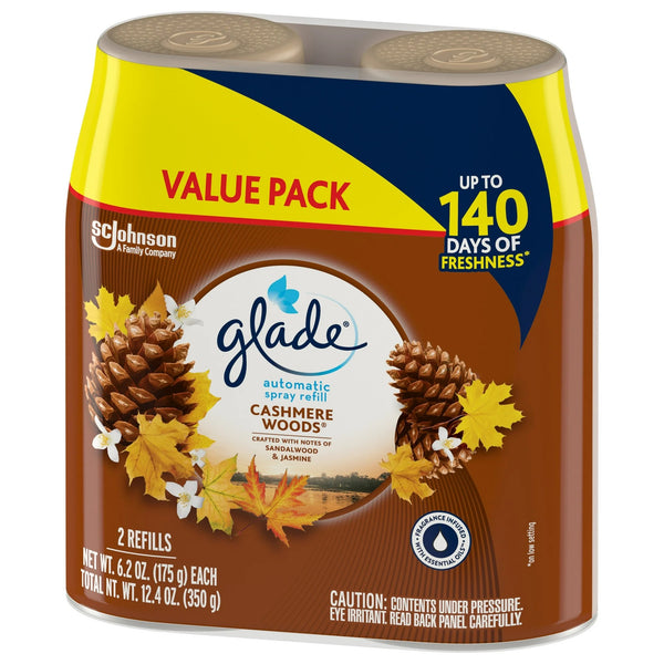 Automatic Spray Refill, Air Freshener, Comforting Cashmere Woods - 1 pack - 2 count per pack - plus 3 My Outlet Mall Resealable Storage Pouches