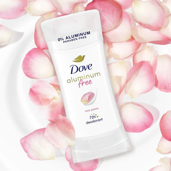 Aluminum Free Deodorant for Women Rose Petals - 2 packs - 2.6 oz per pack - plus 3 My Outlet Mall Resealable Storage Pouches