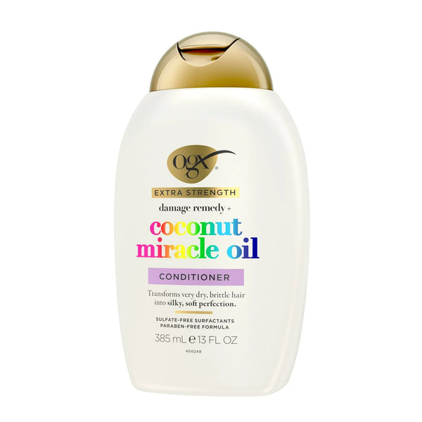 Extra Strength Damage Remedy + Coconut Oil Conditioner - 2 packs - 13Fl oz per pack - plus 3 My Outlet Mall Resealable Storage Pouches