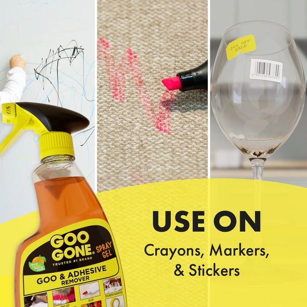 Original Spray Gel Adhesive Remover, Orange Citrus Scent - 1 pack - 12 oz per pack - plus 3 My Outlet Mall Resealable Storage Pouches