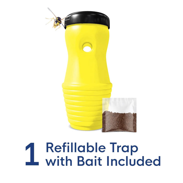 Trap N Kill Yellow Jacket Hornet and Wasp Trap with Bait - 1 pack - plus 3 My Outlet Mall Resealable Storage Pouches