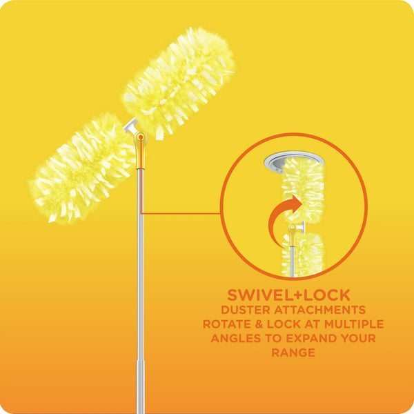 Dusters with Extension Pole, Cleaning Kit includes 6ft Extendable Handle + 4 Duster Refills - 1 pack - plus 3 My Outlet Mall Resealable Storage Pouches