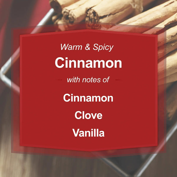 Cinnamon Scented Single-Wick Large Glass Jar Candle - 1 pack - 20 oz per pack - plus 3 My Outlet Mall Resealable Storage Pouches